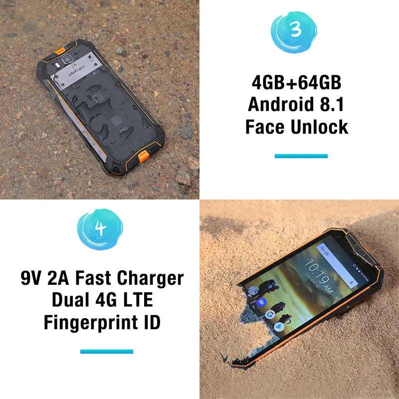 Ulefone power 3 IP68 Водонепроницаемый мобильный телефон Android8.1 5 7 &quotFHD + безрамочный экран