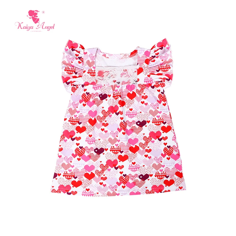 

Kaiya Angel Valentine's Day Newborn Wholesale Lace Heart First Birthday Newborn Baby Girl wedding Birthday Party Dresses