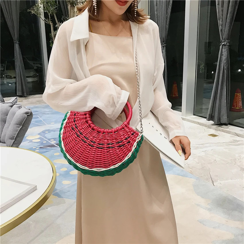 Fashion women Beach Handbags Large Summer Messenger Bag Handmade Woven Pvc Shoulder Chain Crossbody Bags for Women 2019 Sac | Багаж и