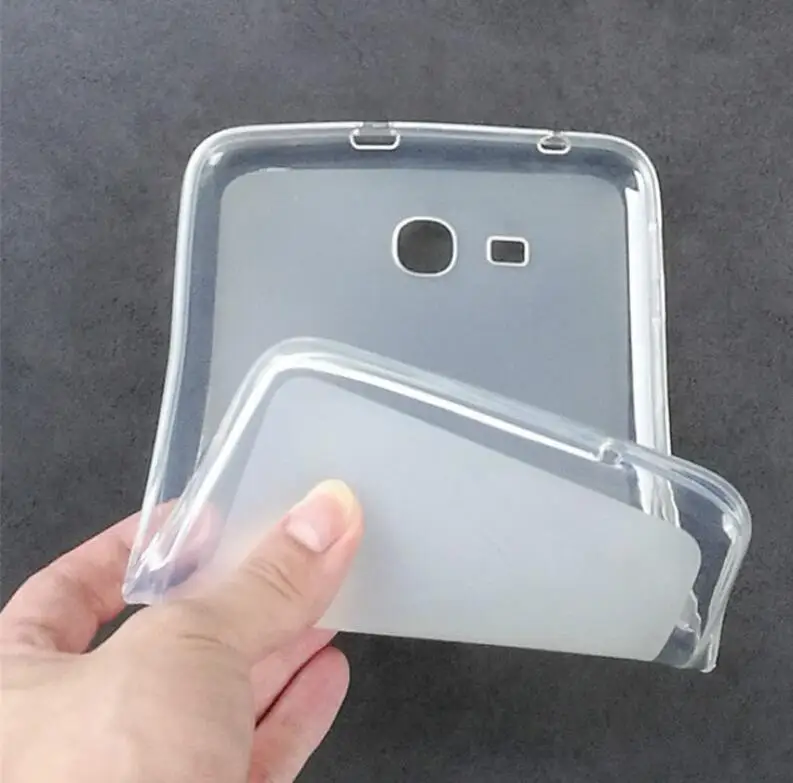 only soft case Tab E lite 7,0 SM-T113 T110 T111 T116 закаленное стекло для Galaxy Tab 3 lite 7," Защита экрана 9H стекло для планшета - Цвет: only soft case