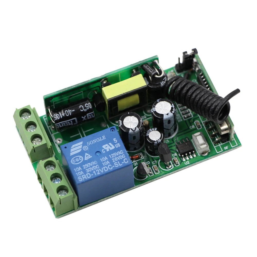 Универсальный AC 85V 110V 120V 220V 250V широкое напряжение 1 CH 30A реле RF беспроводной пульт