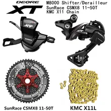 SHIMANO DEORE XT M8000 комплект горного велосипеда MTB 1x11-Speed 46T 50T SL+ RD+ CSMX8+ X11.93 M8000 переключатель заднего хода