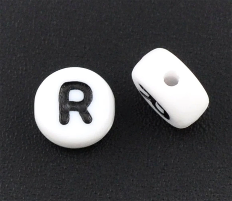 DoreenBeads 500 шт Акриловые алфавиты/буквы &quotR&quot плоские круглые бусины 7 мм (B08345) yiwu|bead