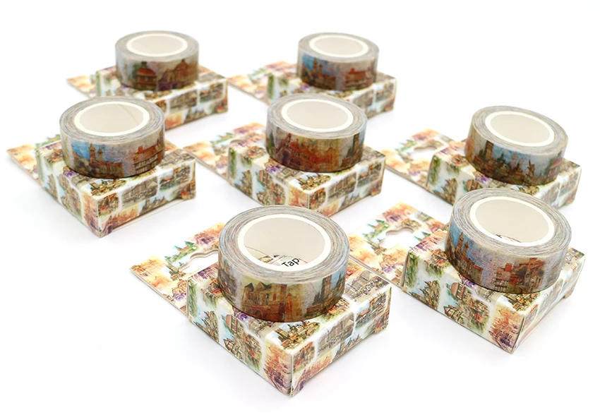 Упаковопосылка коробка 15 мм * 10 м декоративная лента в виде замка Washi отличное