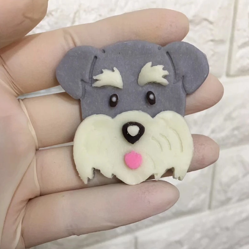 Животное собака породы Шнауцер резак для печенья набор на заказ 3D Печатный