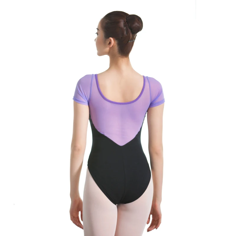 Ballet Leotards for Women Gymnastics Leotard Short Sleeve Mesh Sweetheart Dance Wear Swimsuit Adult | Тематическая одежда и