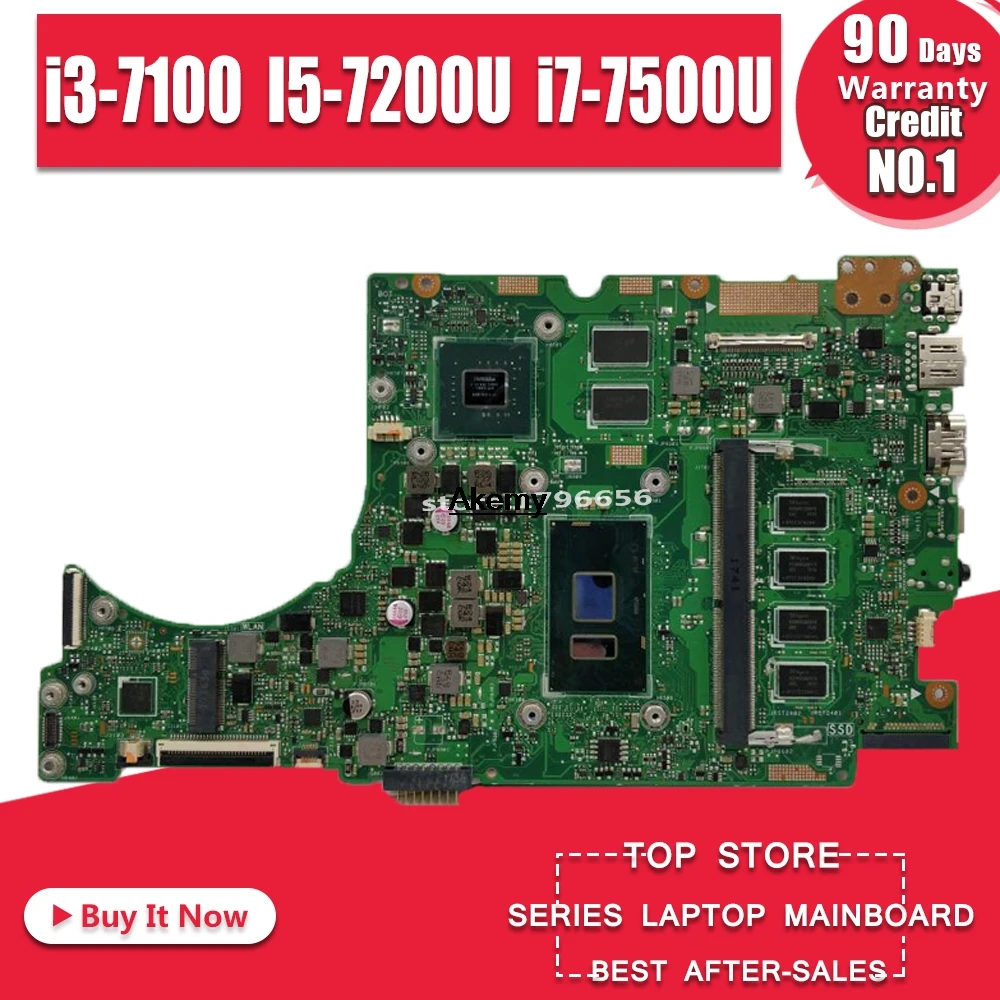 Материнская плата для ноутбука For Asus UX310UQK UX310UA UX310UAK UX310UQ UX310U RX310U материнская 8G/i3 7100