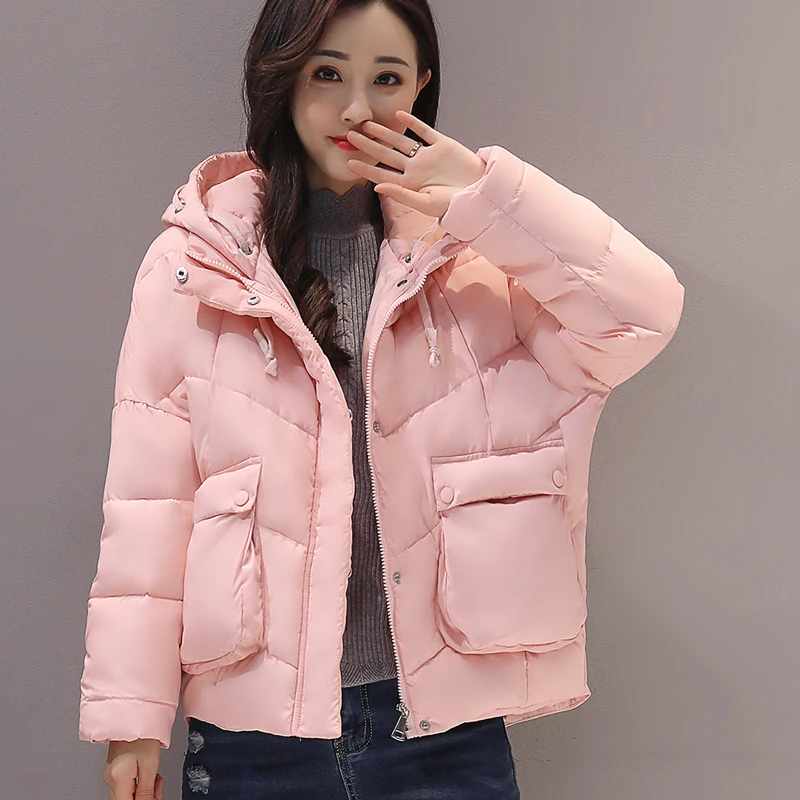 Hndjxxxy 2018 New High Quality Women Winter Jacket Fashion Girls Hooded Bread Casual Oversized Warm Wadded Coat Outwear | Женская одежда