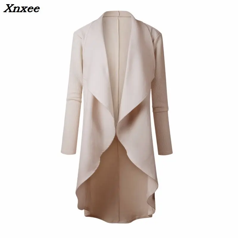 Новинка 2018 осенне-зимний женский элегантный кардиган с водопадом джемпер