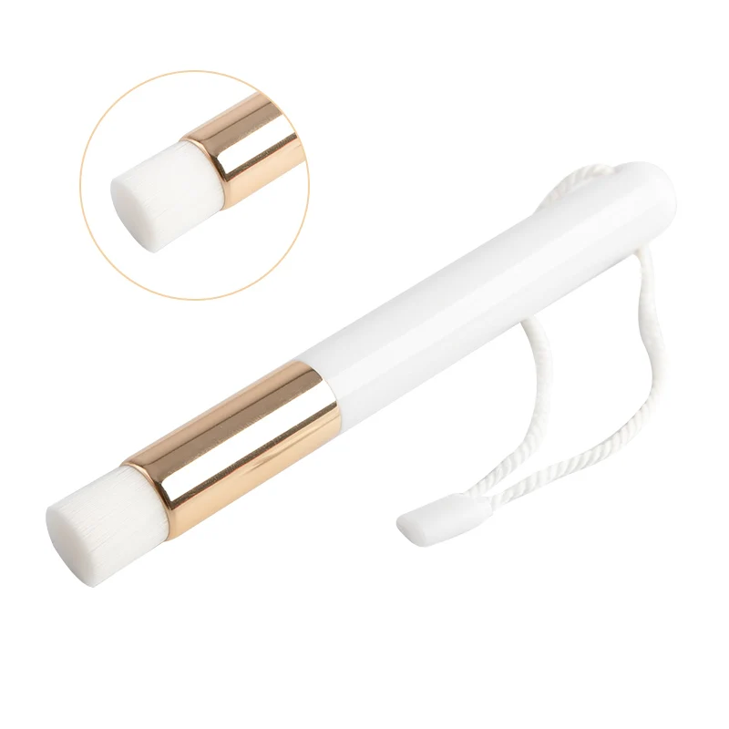 White flat head Профессиональная щетка для очистки ресниц, щетка для мытье шампунем ресниц, щетка для чистки бровей, носа, черных точек, косметические инструменты для макияжа - Handle Color: White flat head