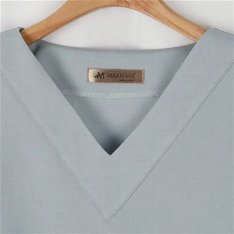 Женская шифоновая блузка с коротким рукавом элегантная свободная серая или