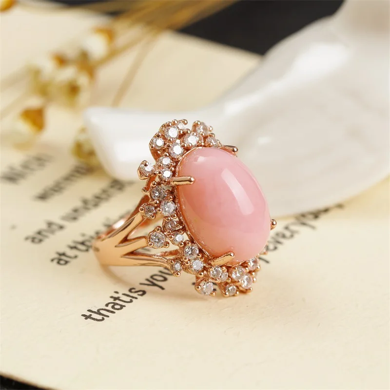 Продаем натуральный Jewelry Кольцо 925 чистого серебра розового золота Цвет