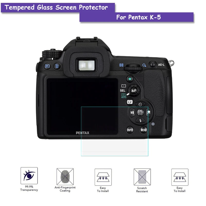 9H закаленное стекло ЖК экран протектор Настоящее защитная пленка для Pentax K5 K 5