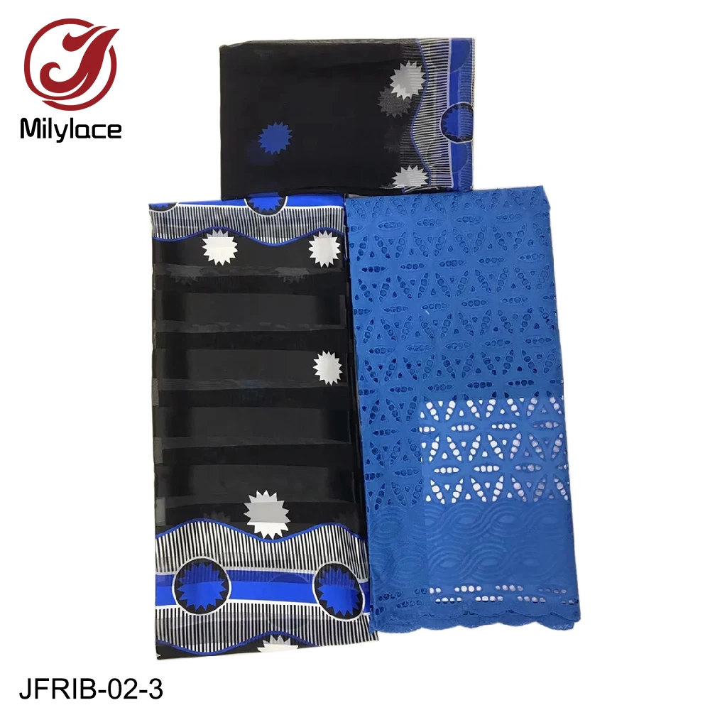 

Fashionable Printed Ribbon Fabric 2.5 Yards+Hollow Out Cotton Fabric 2.5 Yards+Imitated Silk Fabric 2 Yards for One Set JFRIB-02