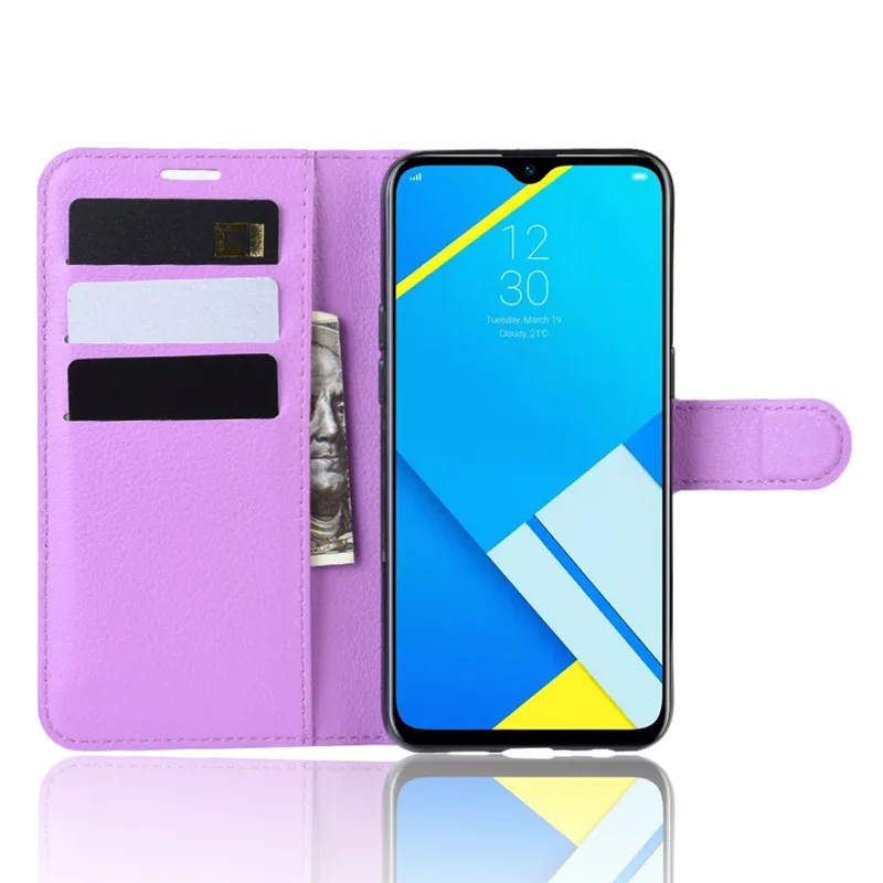 Чехол-книжка Realme C2 из искусственной кожи, чехол для телефона OPPO Realme C2 C 2 RealmeC2, защитный чехол на заднюю панель