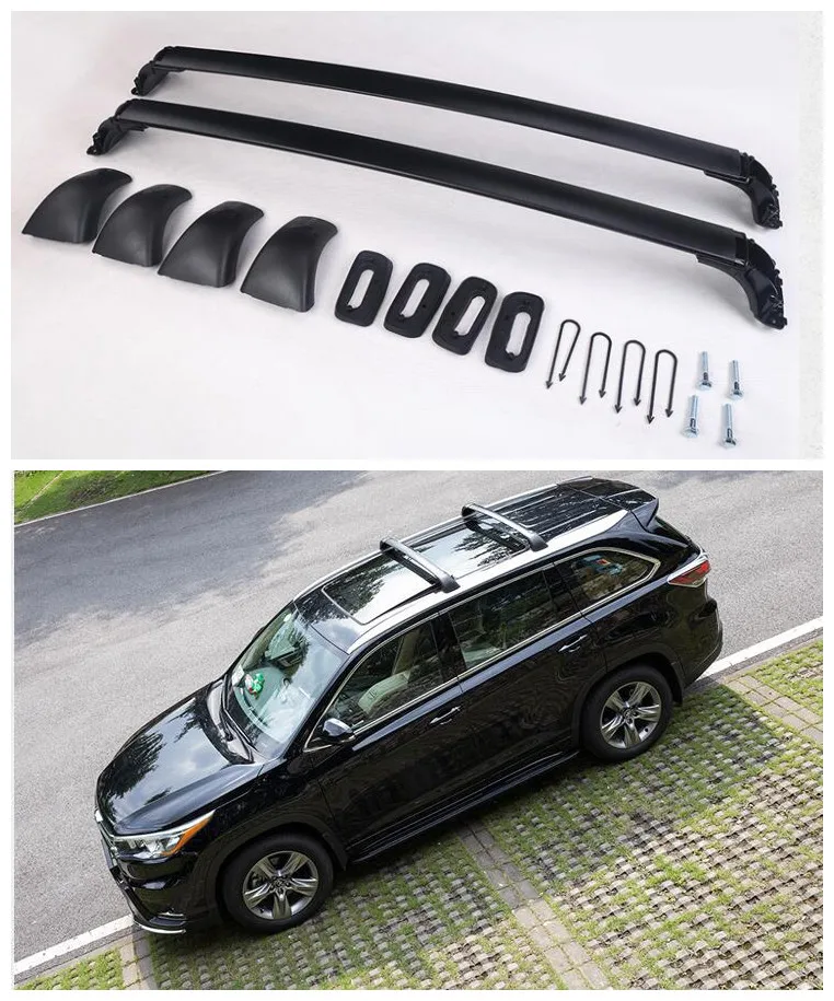 Поперечный багажник для Toyota Highlander 2015 2019 высококачественные алюминиевые рейки