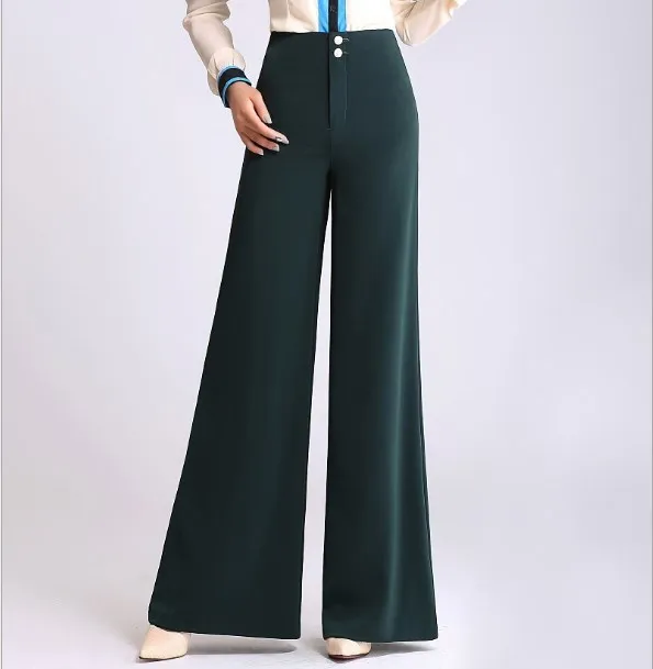 Женские свободные брюки Palazzo большого размера 6xl красные зеленые хаки черные|skirt