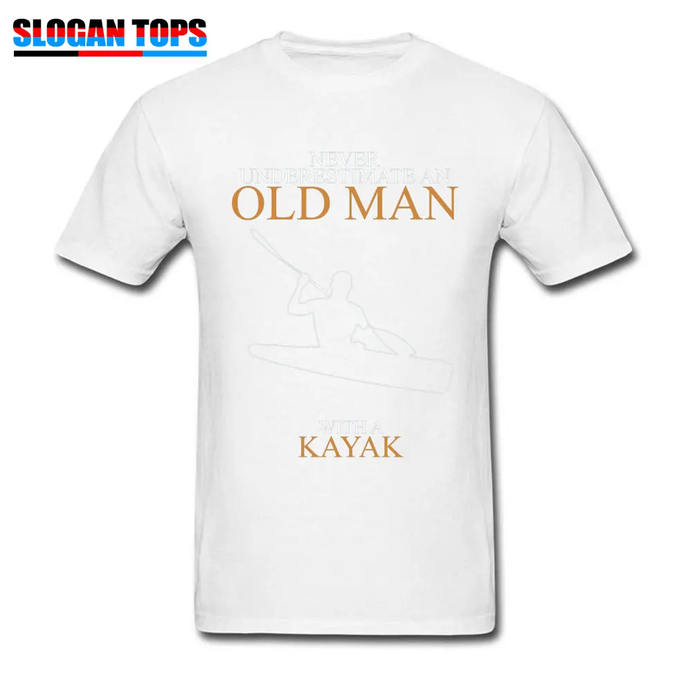 Уличная одежда мужская футболка модная с надписью Never Underestimate An Old Man With A Kayak