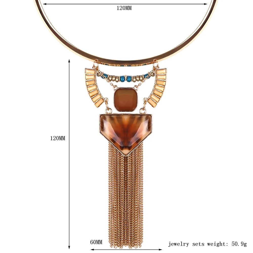 Золото колье ожерелье новинка ювелирных изделий 2016 модные кристалл кисточкой