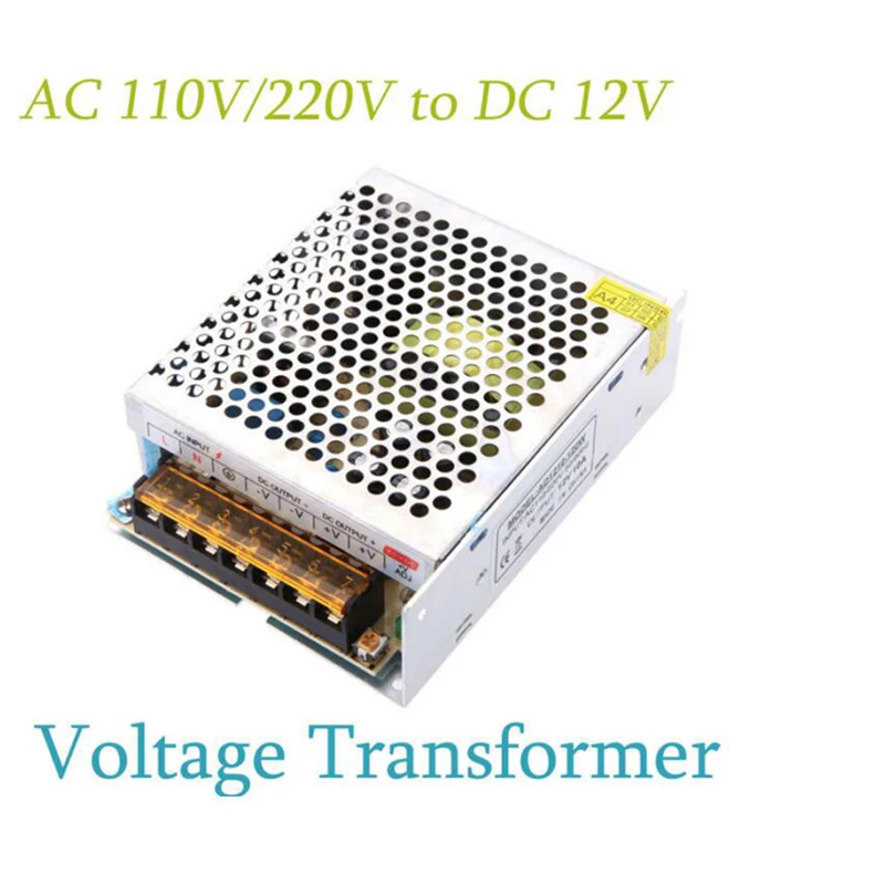 DC12V светодиодные трансформаторы 60 Вт 120 150 250 вход высокое качество светодиодный