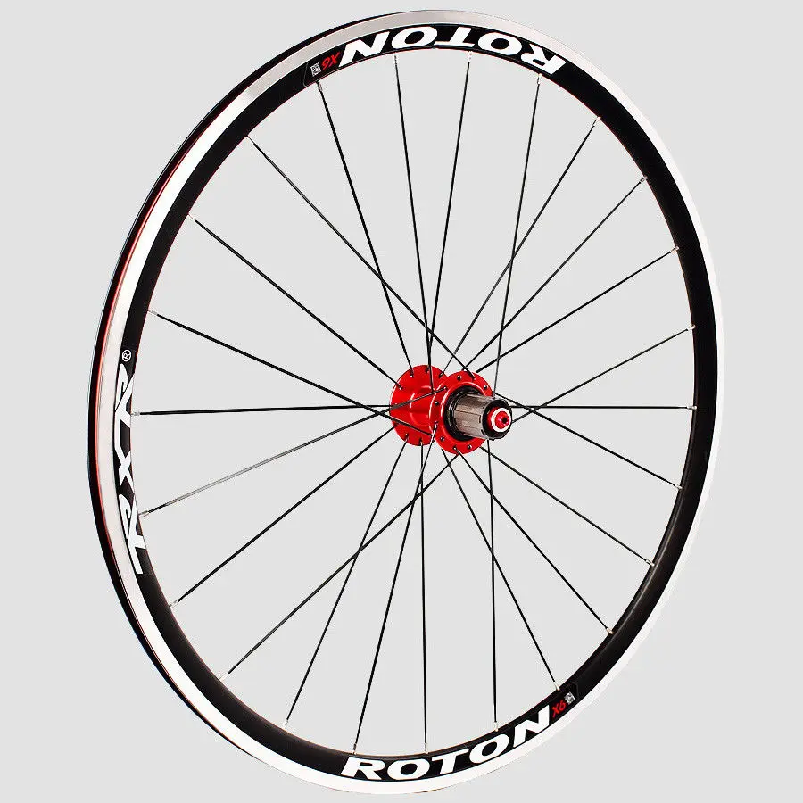 Rear Wheel-Red Шоссейный велосипед 700C колесные диски 7-11 скоростной алюминиевый колесный набор V тормоз клинчер передние задние колеса Подходит 7-11 S кассета - Цвет: Rear Wheel-Red
