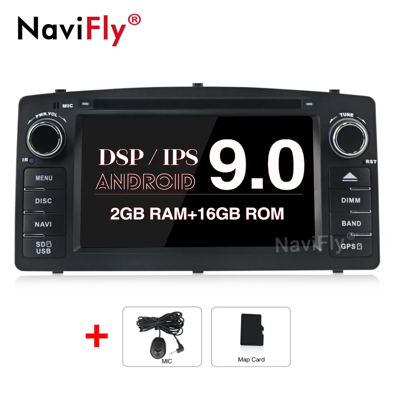 DSP ips 2 din Android 9 0 автомобильный dvd плеер для Toyota Corolla E120 BYD F3 мультимедийный стерео gps