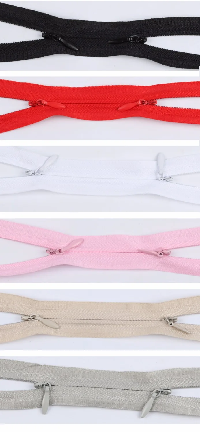 10 шт. одежда для кормления грудью Двусторонняя невидимая молния 55 см длинное