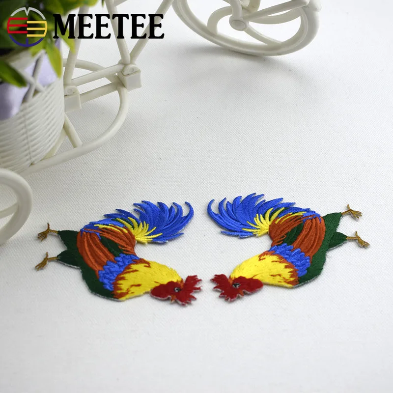 Meetee 8*6 5 см животная вышивка курица железная одежда патч ручной работы пуховик