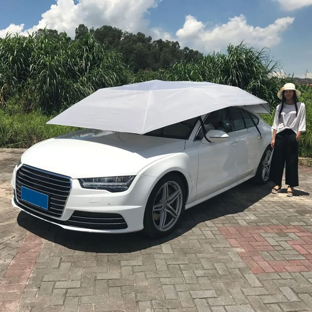 Новинка, полностью автоматическая автомобильная палатка, подвижный зонт от солнца, пыленепроницаемый тент, Солнцезащитный автомобильный Зонт с пультом дистанционного управления