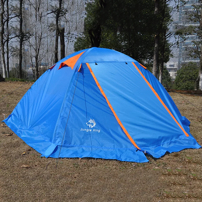 Verkaufen 2 Menschen Orange/Rot/Blau Doppel Schicht Im Zelte Wasserdicht Schnee-regendicht Schnee Kleid Aluminium Pole Wandern Camping Zelt