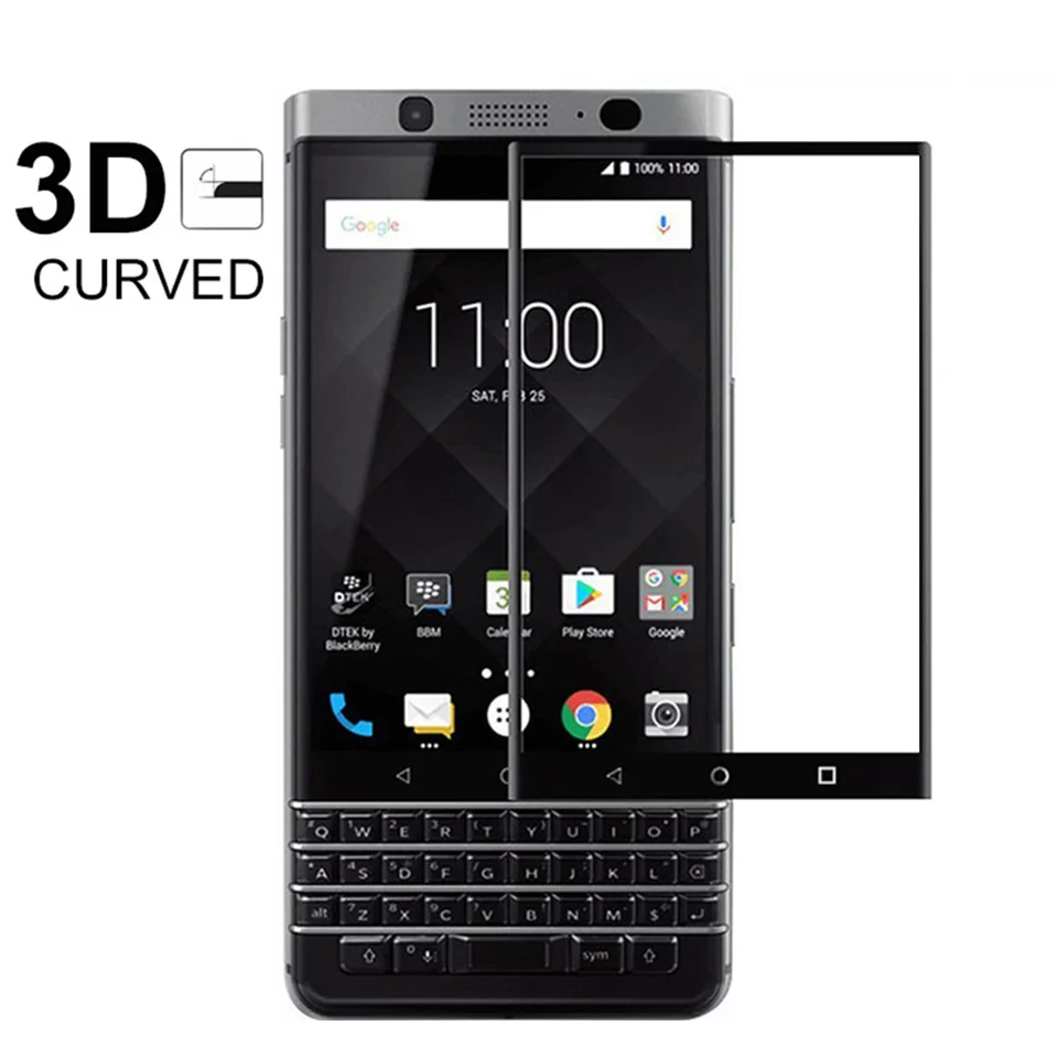9H 3D изогнутый край Полное покрытие для BlackBerry Keyone Dtek70 Key1 Закаленное стекло