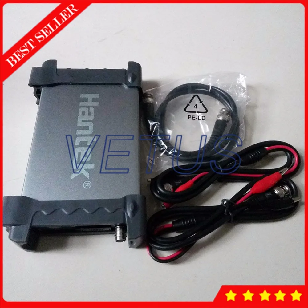 Hantek6254BD ПК портативный 4-канальный осциллограф с 250 МГц 64K USB Скоп произвольный