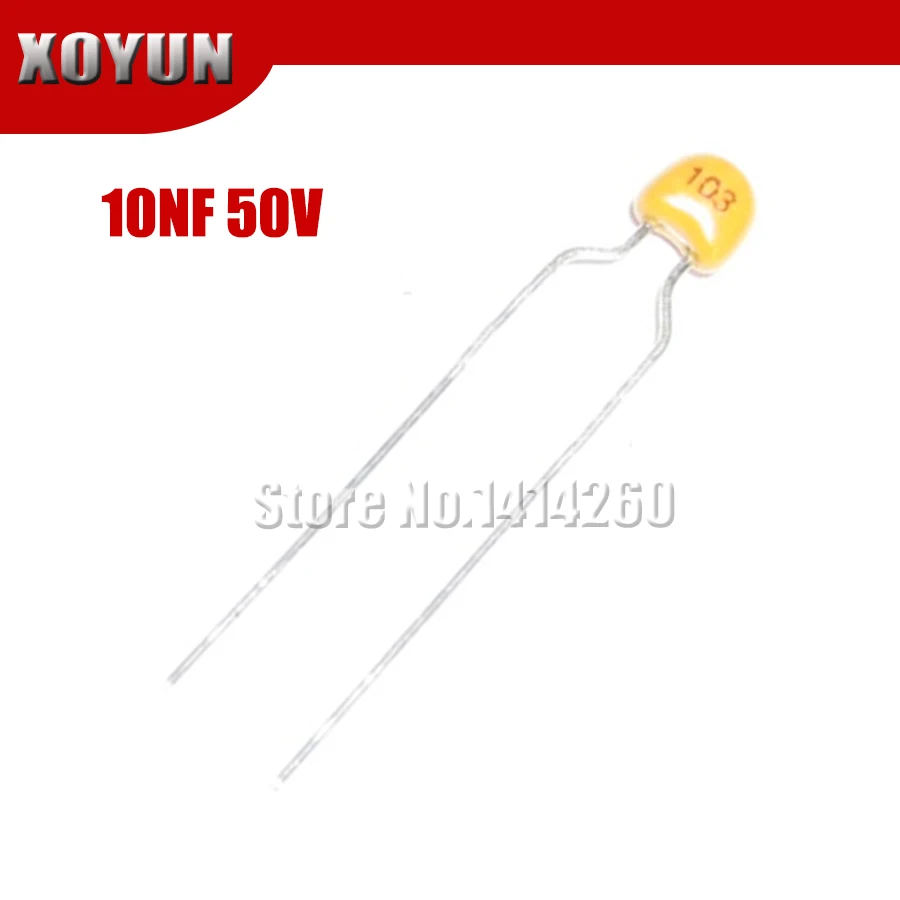 100 шт. 10NF 0 01 мкФ 10% 5 08 мм 103 50V многослойный монолитный керамический конденсатор