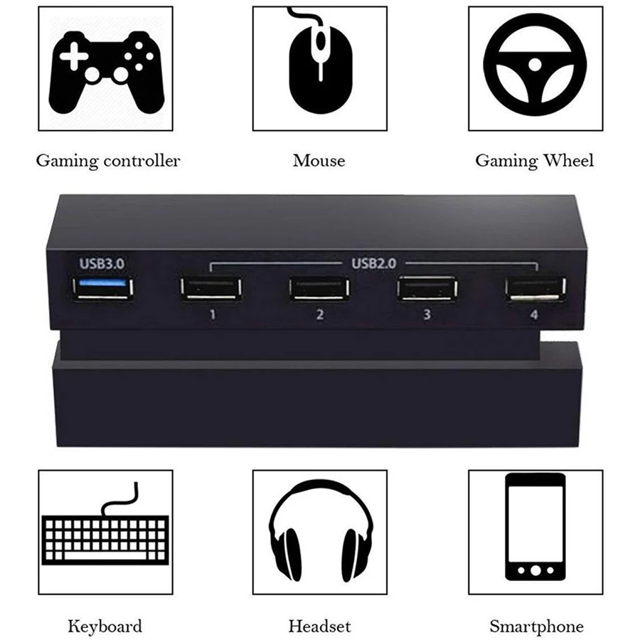 PS4 USB Узловая док-станция 1 USB 3,0+ 4 USB 2,0 для sony Playstation 4 Play станция 4 игровая консоль PS 4 аксессуары для игр
