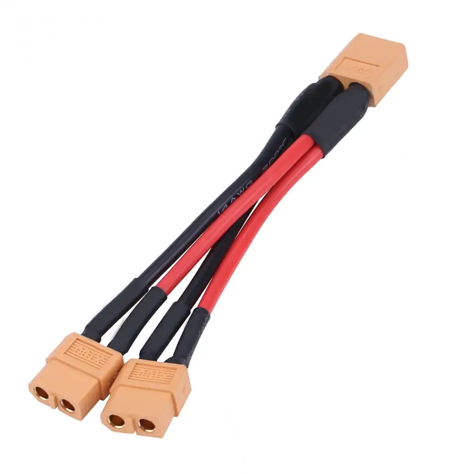 2 типа XT60 параллельный батарейный блок соединитель Адаптер 14AWG кабель для RC Lipo