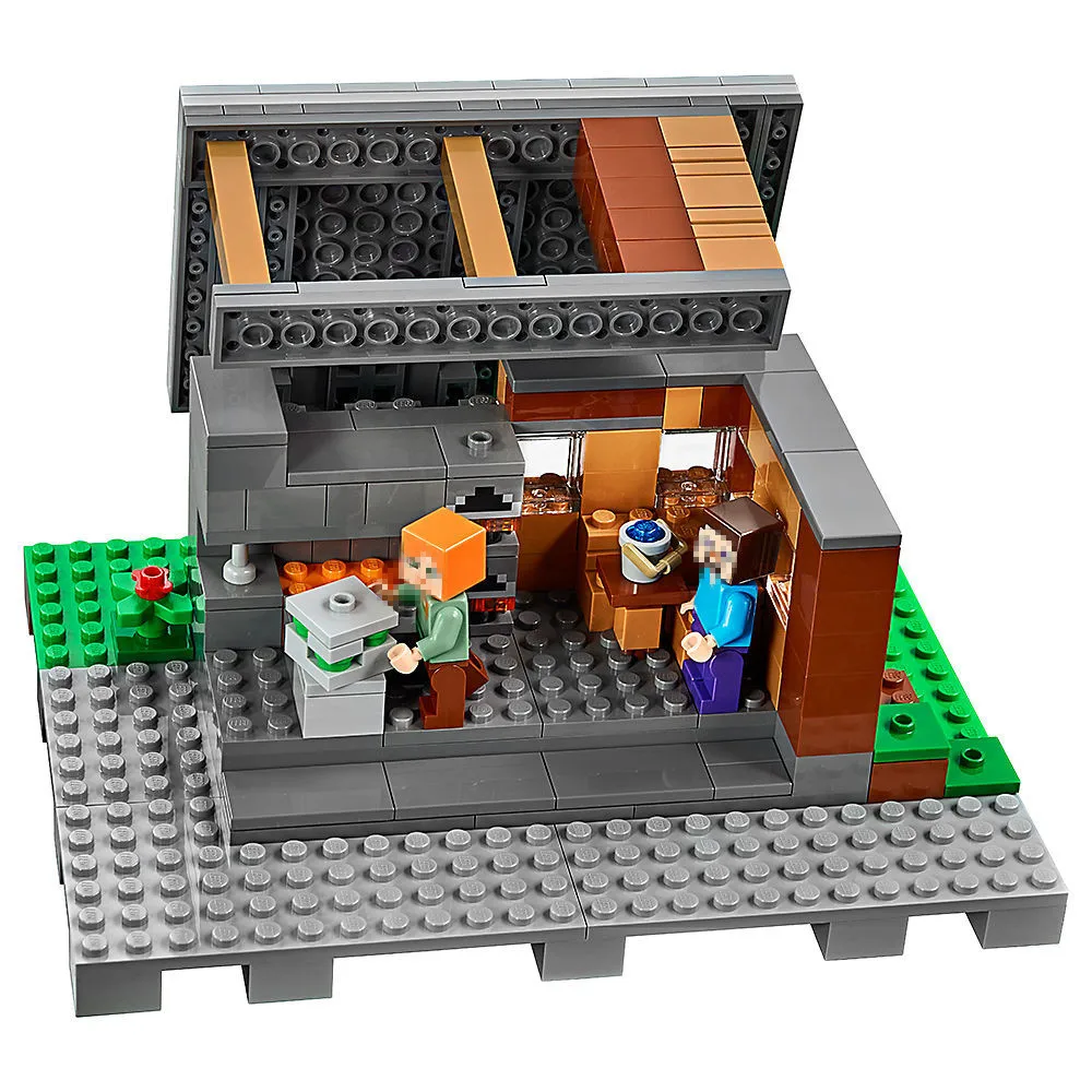 Строительные блоки совместимые Legoe Minecrafted села модель 21128 1673 шт. игрушки для детей