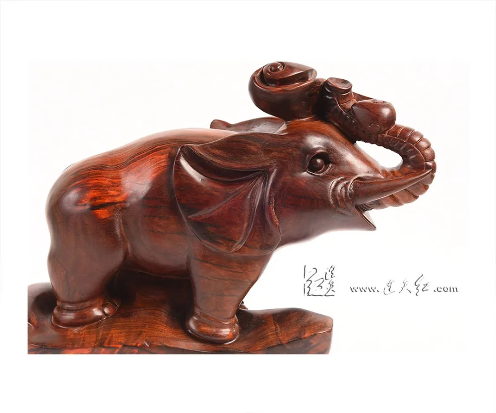 Китайская классическая резьба по дереву Искусство ремесла слон символ удачи