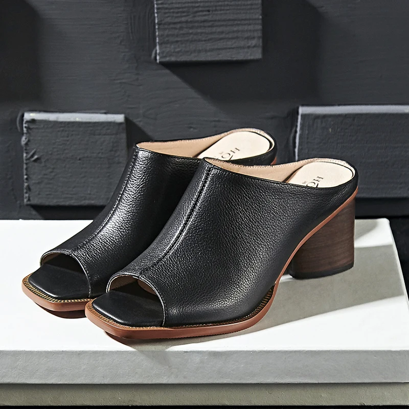 LAPOLAKA/Новинка; ; модные брендовые вечерние туфли из натуральной кожи на высоком каблуке; элегантные женские туфли-лодочки без задника