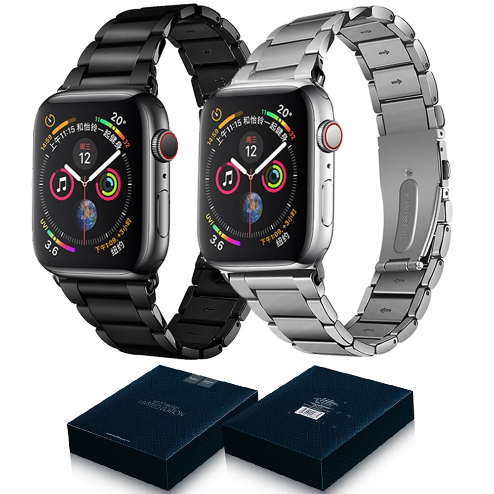 HOCO Нержавеющая сталь 316L Ремешок для часов Apple Watch 5 ремешок 40мм 44мм Ссылка Браслет