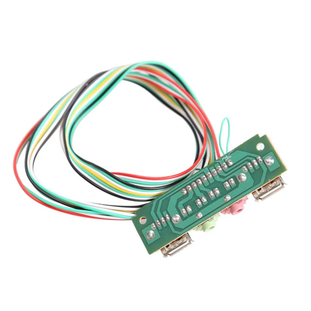100% Совершенно новая панель с 2 USB 0 портами s PC чехол для компьютера Передняя аудио