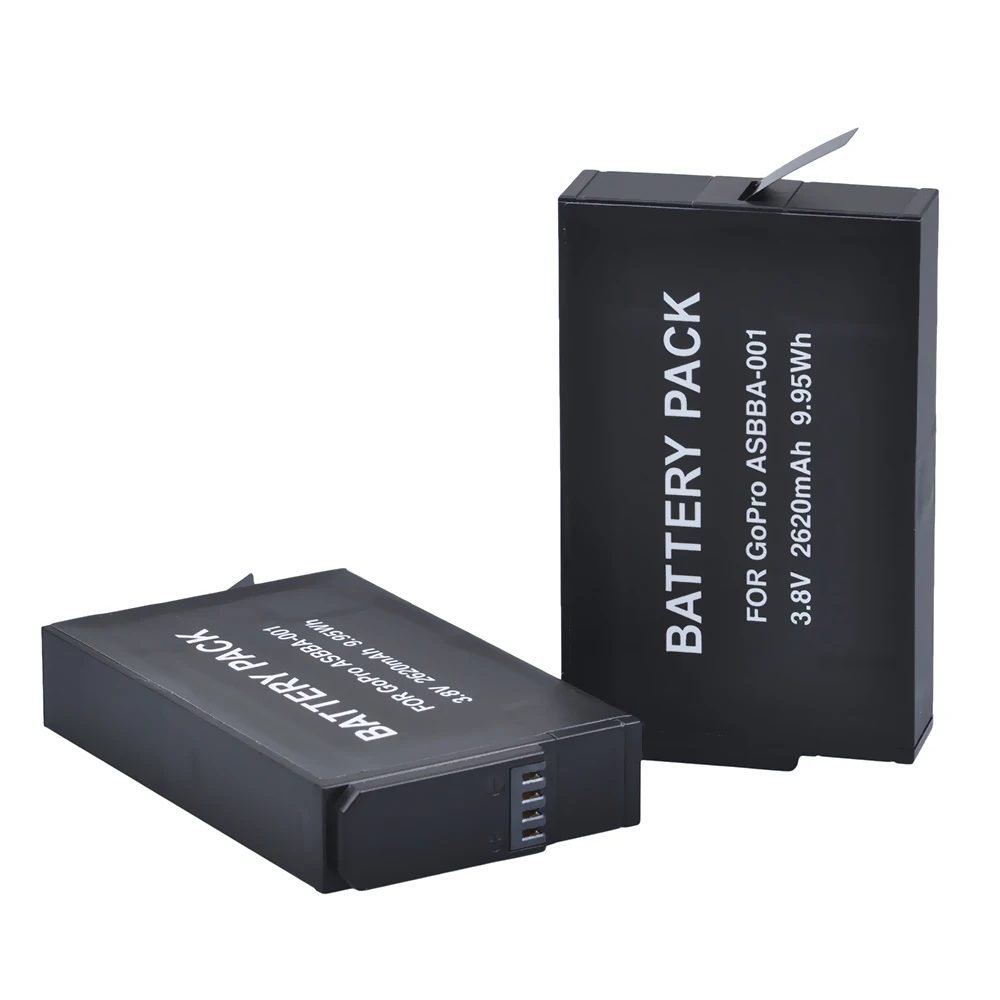 Батарея Tectra 2620mAh 4 шт для батареи GoPro ASBBA 001 и экшн камеры Gopro Fusion 360 градусов.|battery for