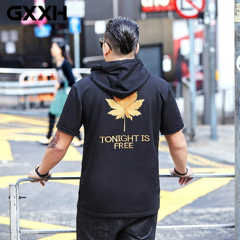 Футболка мужская с капюшоном уличная одежда повседневная Свободная рубашка