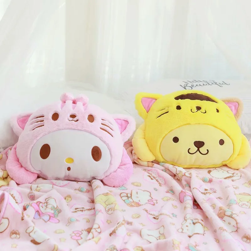 1 шт. 40 см Cinnamoroll пудинг собака Мелодия Близнецы Звезда Мягкая плюшевая подушка+ Коралловое бархатное одеяло мягкая игрушка романтический подарок