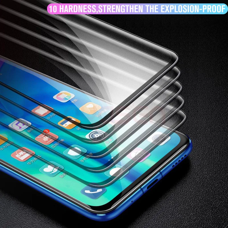 9D полное покрытие закаленное стекло для Huawei P Smart Plus 2019 2018 2017 Z Защитная пленка всех