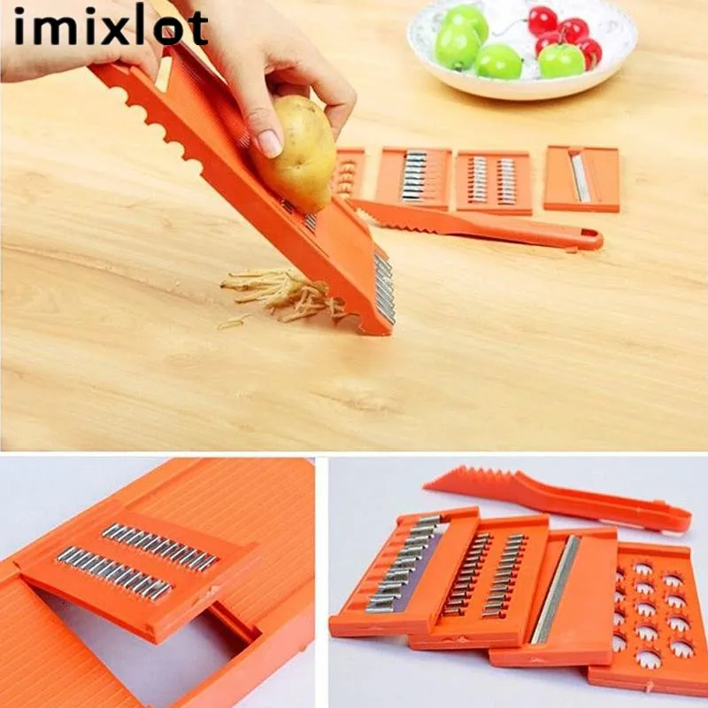 Imixlot Многофункциональный Растительные Slicer сменные лезвия Морковь Огурец Chipper