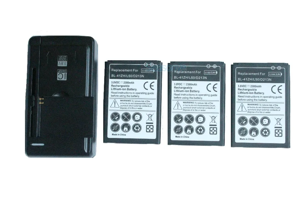 Seasonye 3x2300mAh BL 41ZH сменный аккумулятор + универсальное зарядное устройство для LG Leon