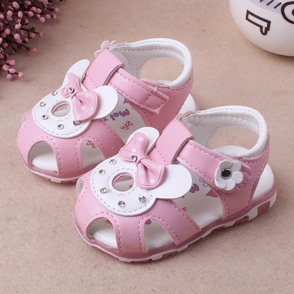 Летняя обувь для новорожденных Обувь маленьких девочек и мальчиков с рисунком