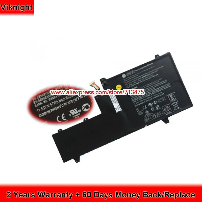 Натуральная 11,55 V 4935 мА/ч, 57Wh HSTNN-IB7O OM03XL Батарея для hp EliteBook x360 1030 G2 ноутбук