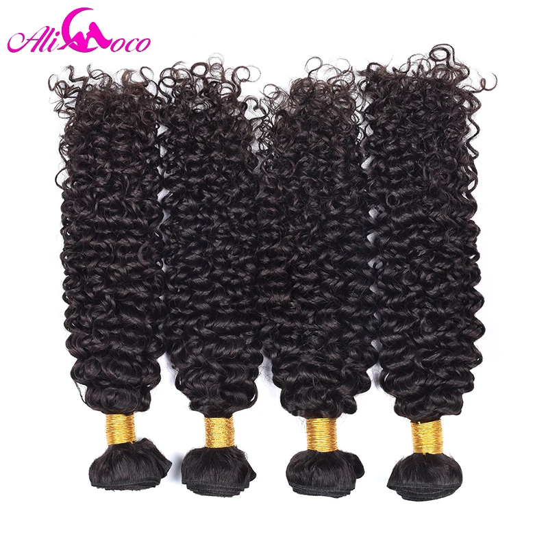 Волосы для наращивания Али Коко волнистые 4 пучка 100% натуральные не Реми