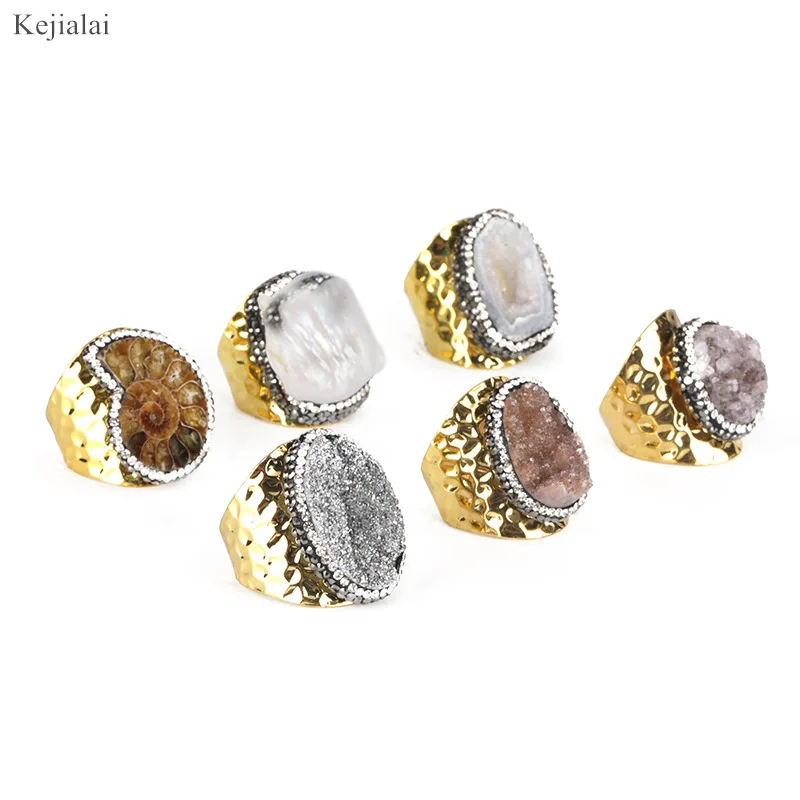 Золото цвет граненый оникс Амулет из друзы камней шероховатый сырой Druzy Кристалл